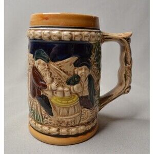 Vintage Sanyo Decorative Stein Beer Mug Cup Made in Japan Collectable